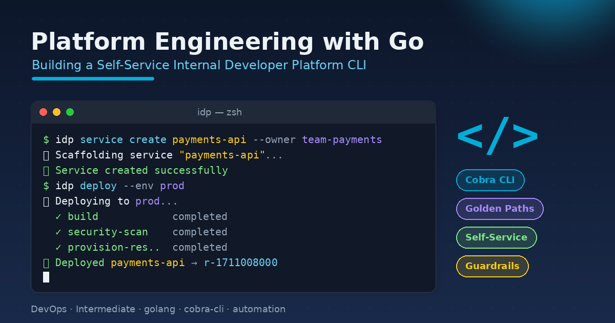 Platform Engineering with Go: Building a Self-Service Internal Developer Platform CLI